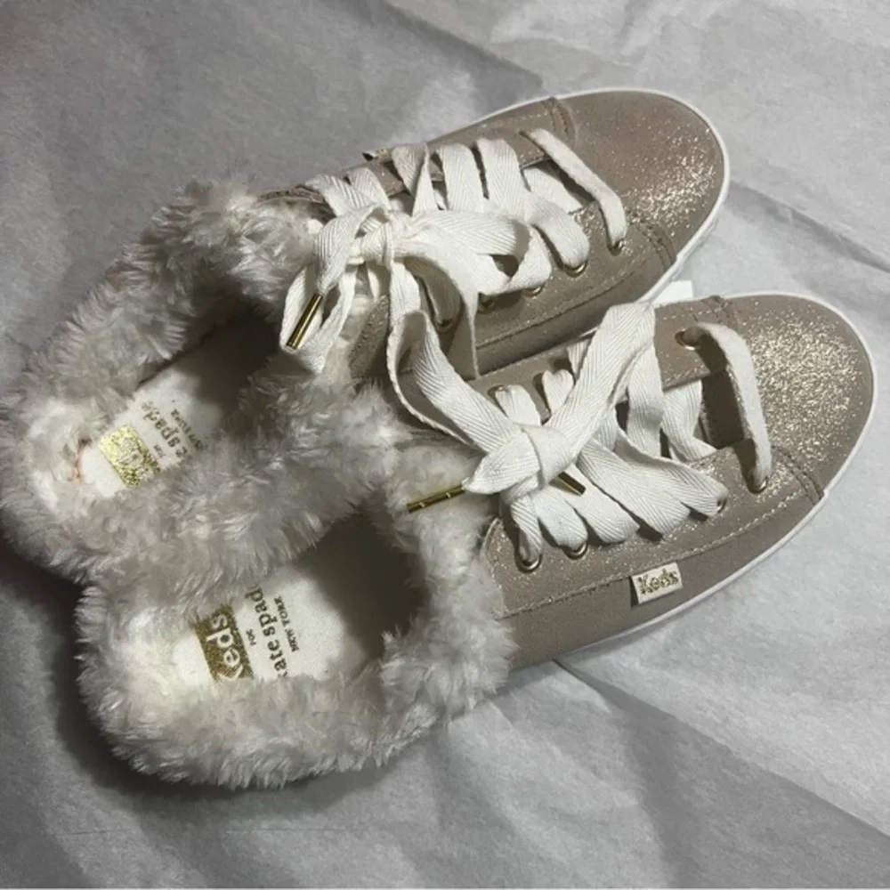Keds X Kate Spade New York Kickstart Metallic Pink Mule Sneakers NWOB Size 6